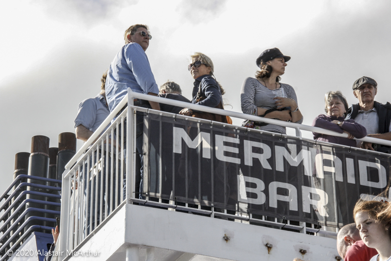 People at the Mermaid Bar. Princess Seaways Ferry. Somewhere in the North Sea 2018.