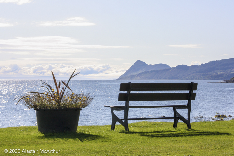 Bench with a view. Brodick, Arran 2011.